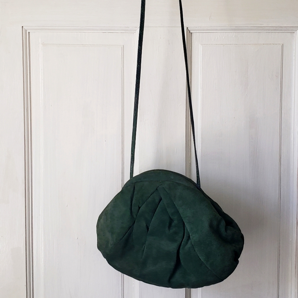 Forrest Green Suede Crossbody Bag